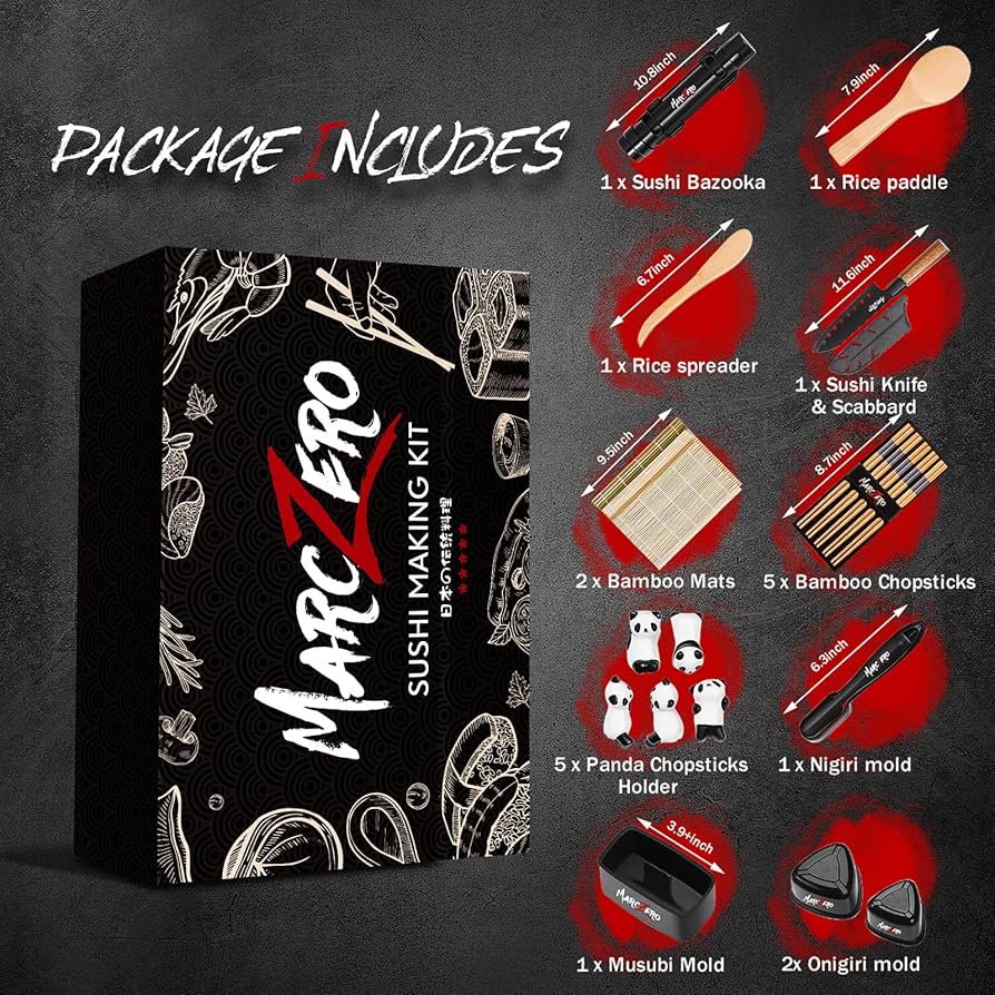 Amazon.com: MarcZero Sushi Making Kit, 22 in 1 Bazooka